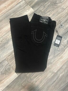 True Religion Pants GENO Men’s Size 33 x 31  New With Tags Black Relaxed Slim